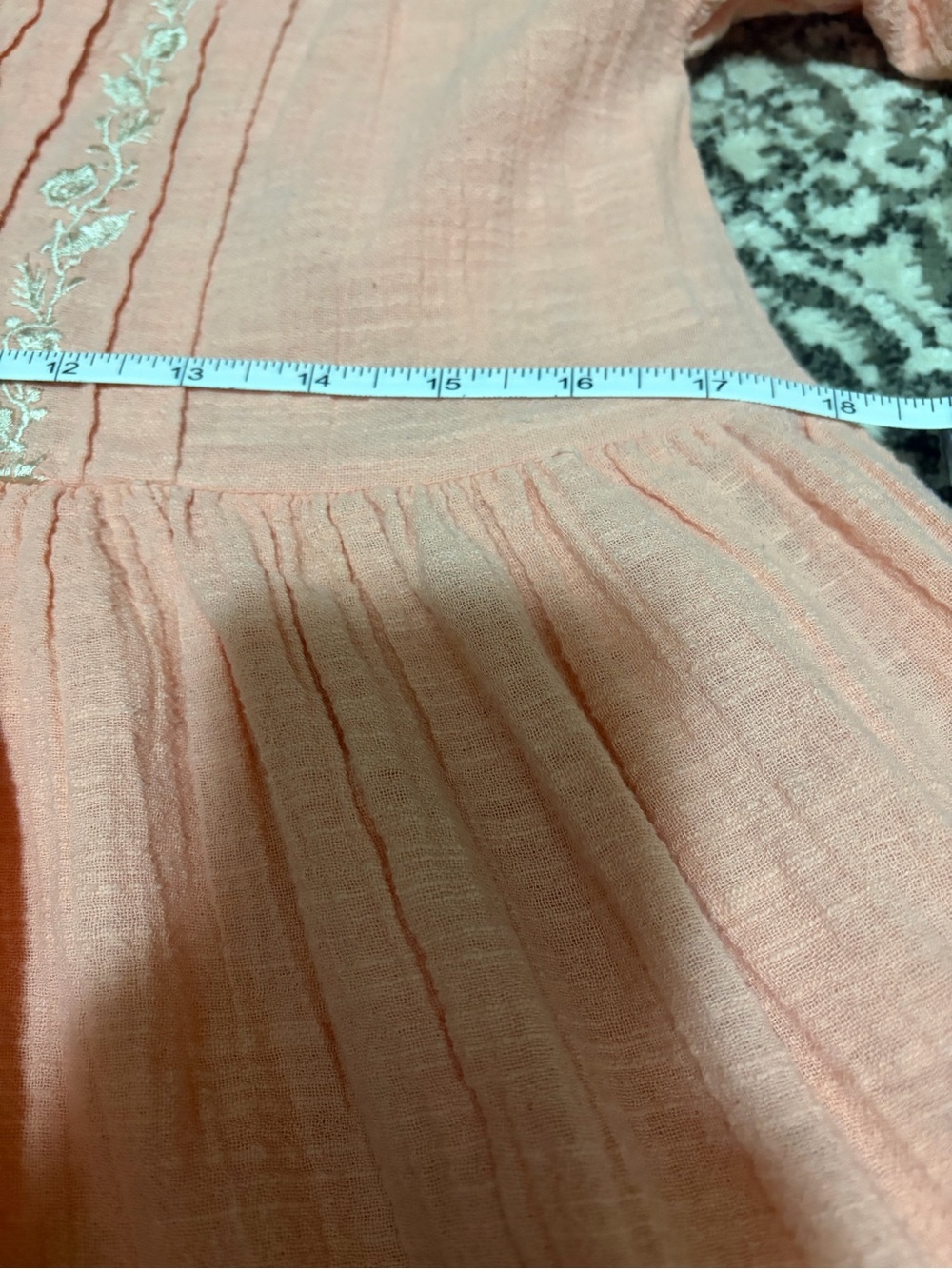 Free People Blush Pink Button-Front Tiered Peasant Tunic - Picture 6 of 6